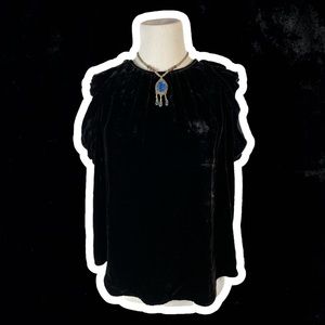 NWT Gap Velvet Flutter Sleeve Top